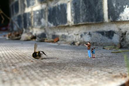 Slinkachu little people miniatures
