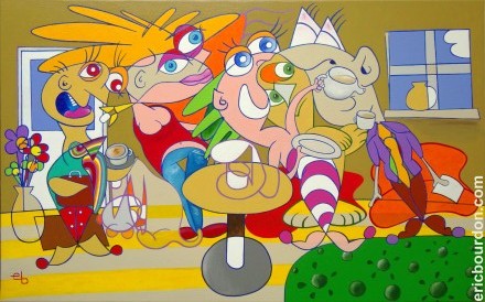 tea coffee painting eric bourdon