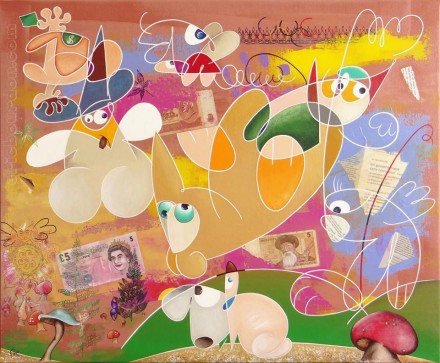 united colors corruption eric bourdon acrylic painting
