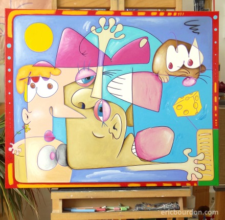 pop rat painting eric bourdon