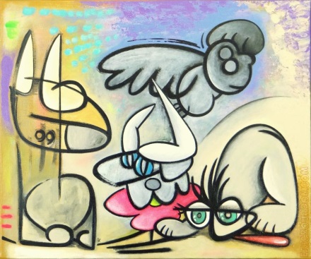 Crossing of the desert Eric Bourdon painting canvas