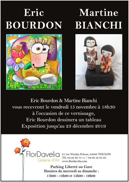toulon exposition flordavelia galerie eric bourdon martine bianchi