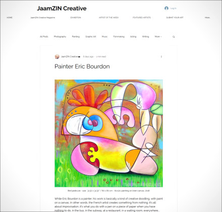 Le peintre Eric Bourdon sur JaamZIN Creative à Singapour !