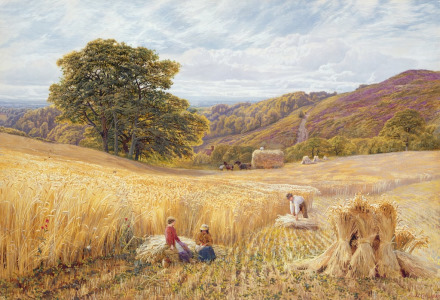 moment recolte pres holmbury hill george vicat cole peintre