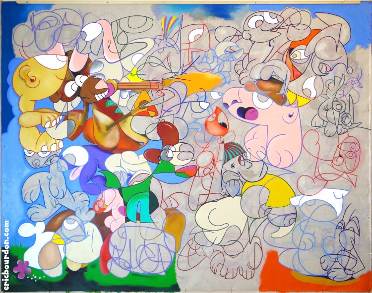 eric bourdon toile psychédélique étape finale