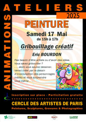 affiche atelier gribouillage creatif eric bourdon paris