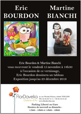 affiche expo toulon eric bourdon galerie flordavelia