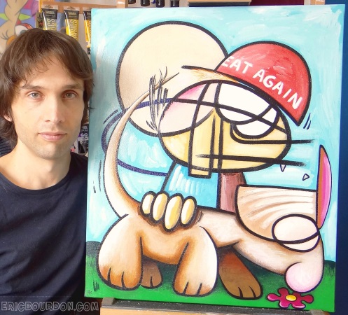 eat again dernier repas carnivore peinture eric bourdon