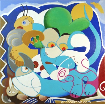 Entrechats - Peinture d'Eric Bourdon