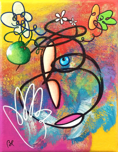 femme chapeau fleurs peintre eric bourdon