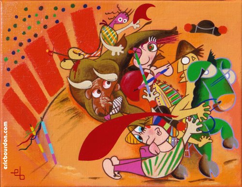folles pampelune peinture eric bourdon