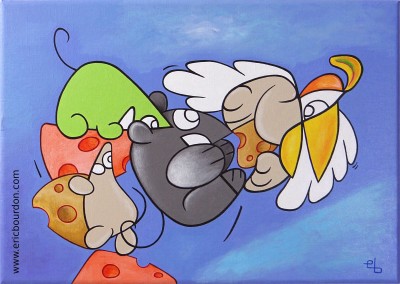 toi sale rat tu ne merites rien peinture eric bourdon