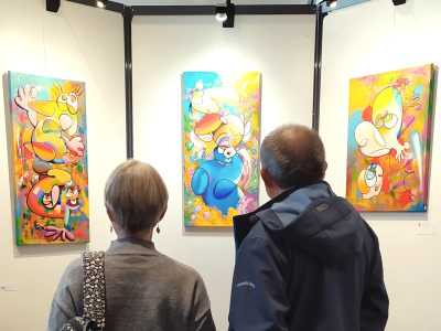 visiteurs exposition peintre eric bourdon le touquet
