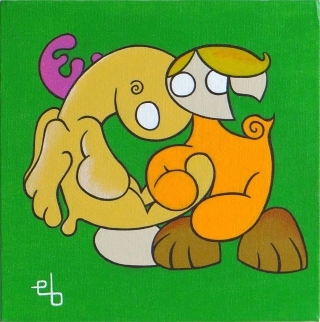 Aak'ab - Acrylic painting - Eric Bourdon