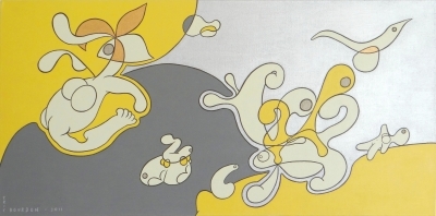 Courbistructure - Acrylic painting - Eric Bourdon