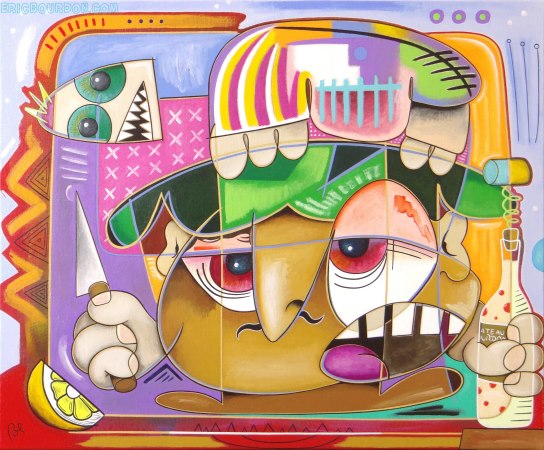 fish original art painting eric bourdon