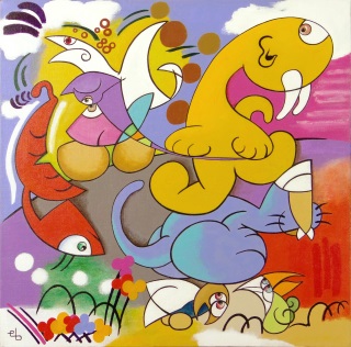 Intrusion - Painting by Eric Bourdon