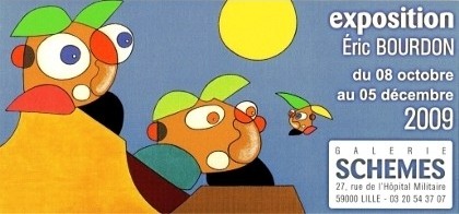 invitation exhibition galerie schemes 2009 eric bourdon