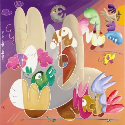 Like a Bird on a Branch... Painting by Eric Bourdon