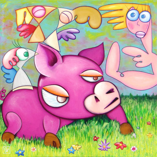 love sky artwork art painting eric bourdon