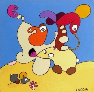 Sand flower - Painting by Eric Bourdon