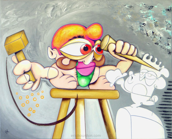 sculptor painting eric bourdon