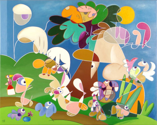 tortoise hare art artwork painting eric bourdon