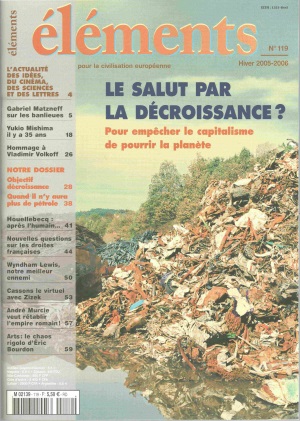 Journal Éléments #119 2005/2006 Eric Bourdon - Arts