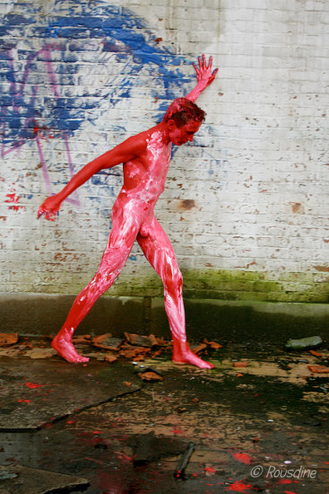 red white pink nude naked body painting bodypainting eric bourdon