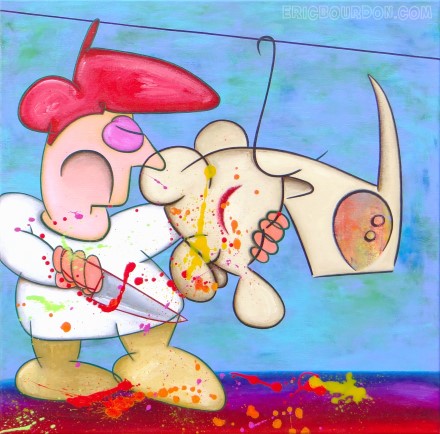 drawing slaughterhouse acrylic painting eric bourdon 440